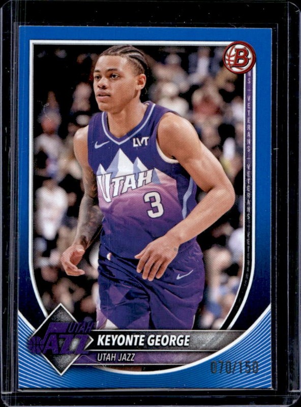 2025-26 Bowman Keyonte George Blue Border #/150 Jazz