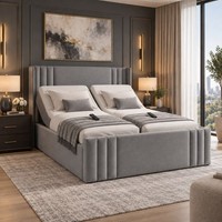 Electric Adjustable Comfortable Bed with Cube design Headboard And Mattress