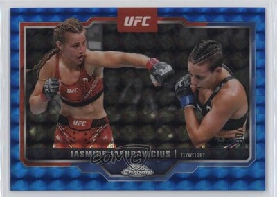 2025 Topps Chrome UFC Blue Geometric Refractor 90/99 Jasmine Jasudavicius m9z