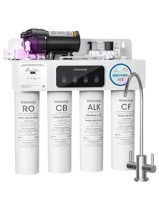 Waterdrop T4-A Alkalischer pH+ Umkehrosmoseanlage, Dual-Flow, 10-stufige, 450GPD