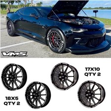 Vms Racing Blackhawk Drag Race Rims Wheels R 17x10 F 18x5 For 11-23 Chevy Camaro