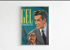 Vintage Retro Wall Art, Mid Century Modern Printable, Stylish Man in Suit