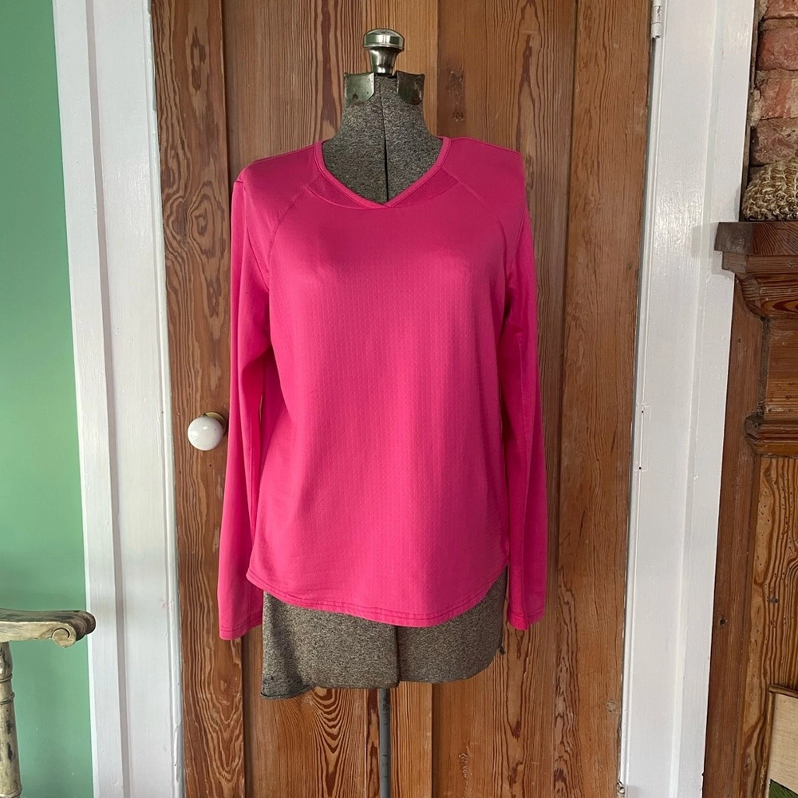SanSoleil Soltek Lux Active Top in Fuchsia Pink UPF 50+ - Sz L 💚🎀