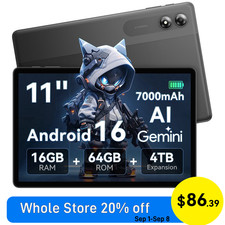 TABWEE T30 11 Inch Android 16 Tablet 16GB 64GB 4TB Expansion 7000mAh 5G WiFi GPS