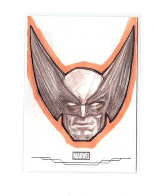 2026 Topps Marvel Brooklyn Collection 1/1 Wolverine HEAD Sketch Dylan Riley