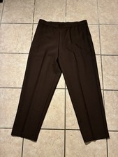 Vintage 70s Levis Bend Over Pants Women 34 Brown Polyester Slacks