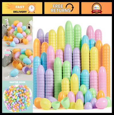 500PCS Large Fillable Pastel Easter Eggs - Colorful Plastic Shells for Hunt & Pa
