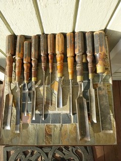 Antique Vintage Buck Brothers Carving Chisel Set of 11