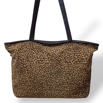 バッグ Bottega Veneta Leopard Nylon Tote 90s Bottega Veneta Leopard Nylon Tote Bag 90s Vintage Brown Y2K