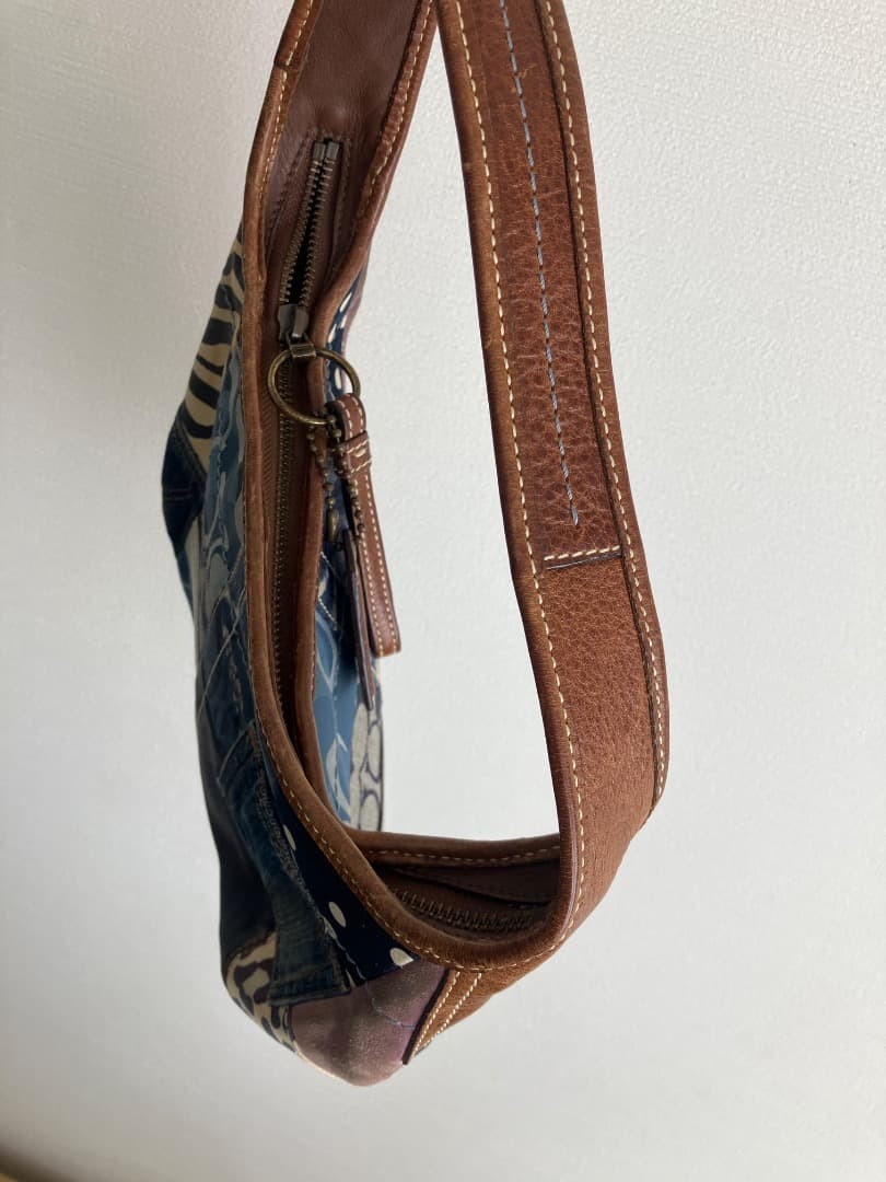 COACH One Shoulder Patchwork Denim Signature 10807 - image 6