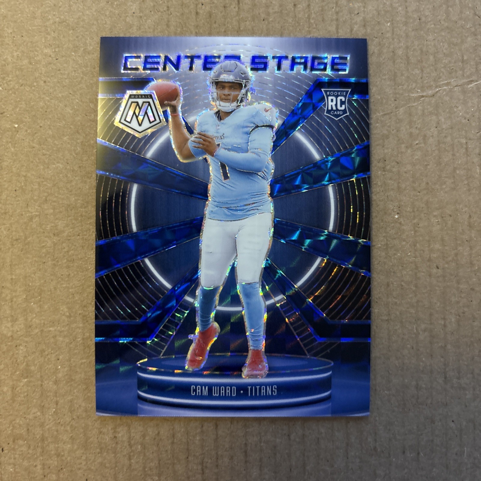 2025 Mosaic Cam Ward Center Stage Blue Mosaic Prizm /99