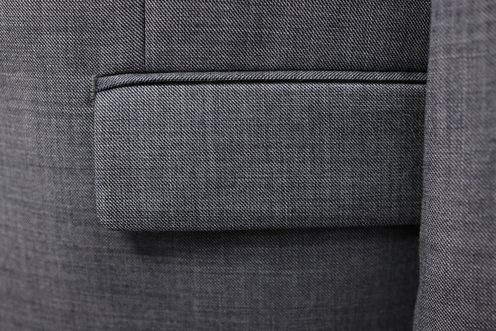 CHAPS mens solid gray 100% WOOL two button sport … - image 10