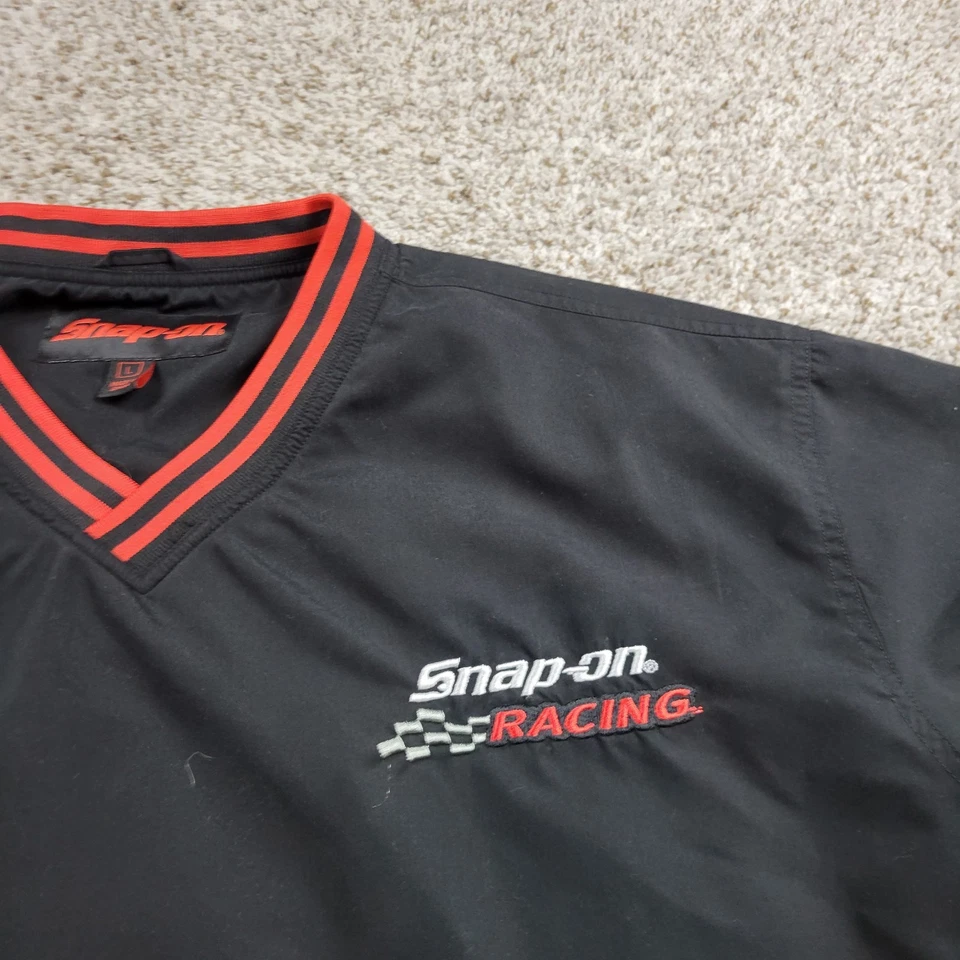 Snap-On Tools Racing Windbreaker Jacket Mens Large V Neck Pullover - Image 3 of 4