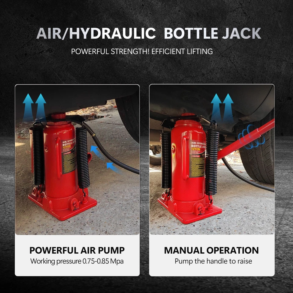 12 Ton 20Ton 32Ton  Air-Operated Hydraulic Bottle Jack Automotive Repair Shop Foto 4 de 4