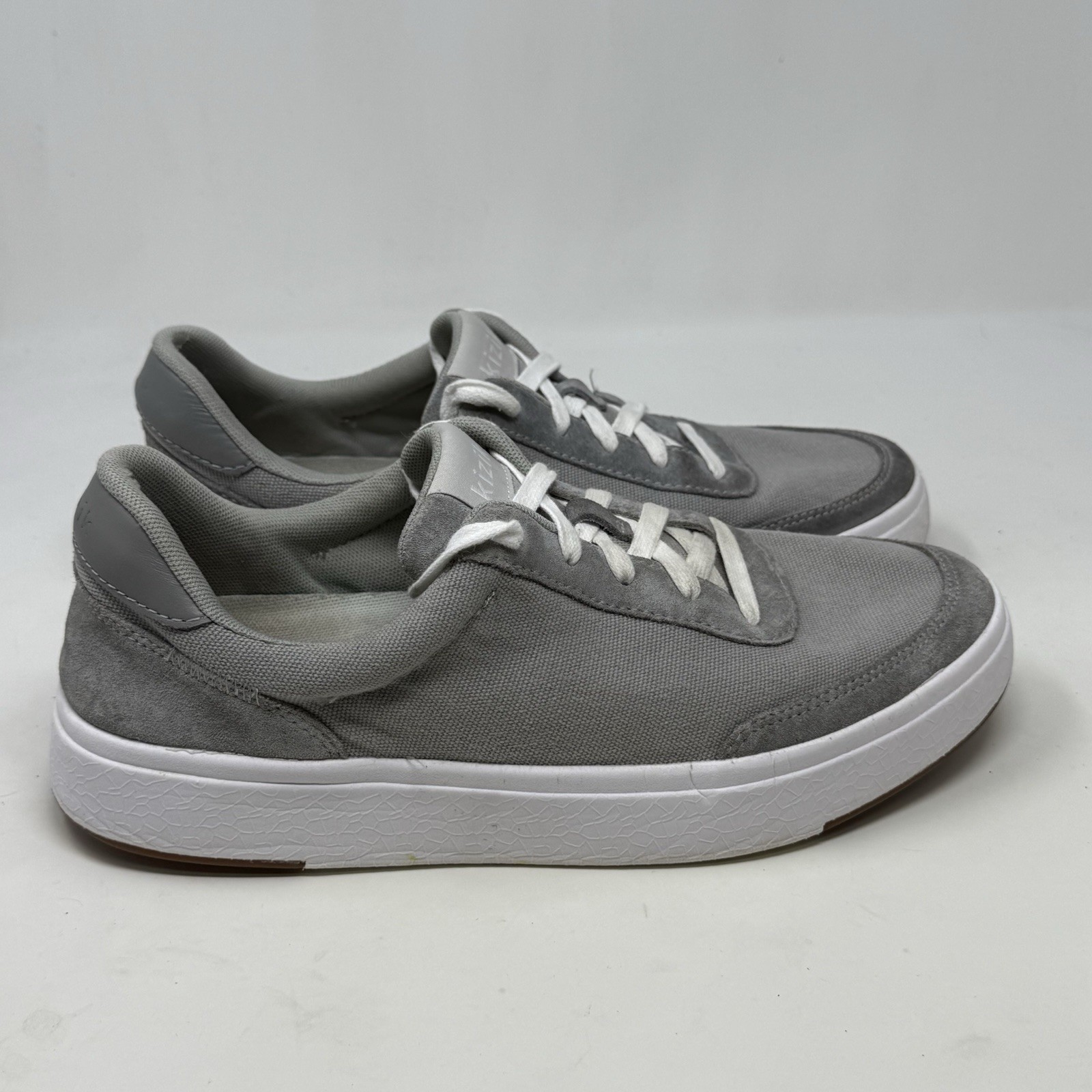 SAOLA Scarpe Kizik Prague uomo 9 donna 10 5 grigio scamosciato maglia sneakers vivavoce