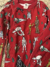 Hanna Andersson Star Wars Christmas Pajamas Kids Size 6-7 Organic Cotton 2 Piece