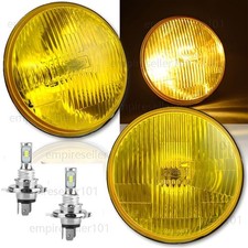 5-34 Halogen Stock Amber Yellow Glass Led Headlight H4 60w Bulbs Pair