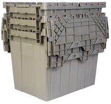 21.9 x 15.2 x 17.2 17.2 Gallon, 3 Pack Storage Tote with Hinged Attached Lid