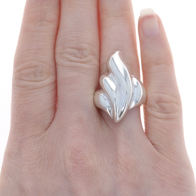 Sterling Silver Dome Statement Ring - 925 Wave - image 2