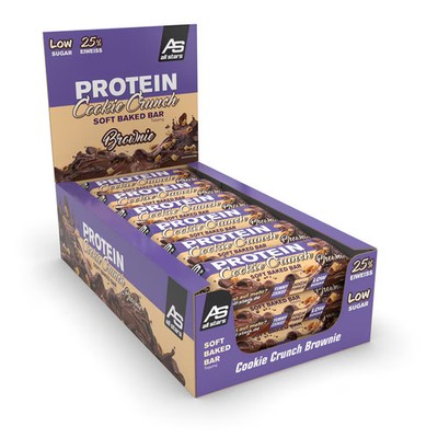 All Stars Protein Cookie Crunch Bar, 18 x 50 g Riegel, Brownie