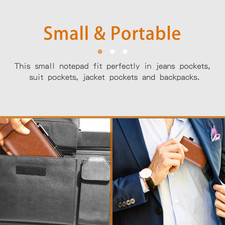 7 Pcs Small Pocket Notepad Holder Set, Pocket Notebook with pen for offices, ...