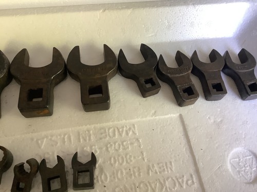 Bonney USA Flare Nut Crows Foot Offset Line and crows foot wrenches 15 total USA - Picture 15 of 20