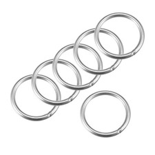 304 Stainless Steel Welded O Ring 60mm 2.36" Outer Dia 6mm Thickness 6pcs