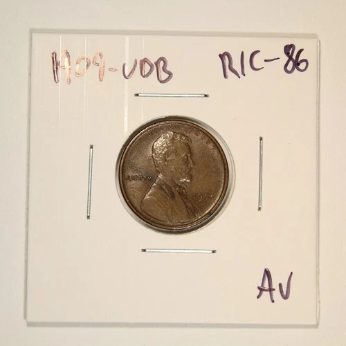 1909 VDB LINCOLN WHEAT CENT  AU