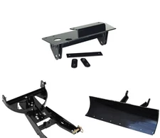 Black 60" Straight Blade UTV Snow Plow Kit For Kawasaki Teryx 800 2014-2021