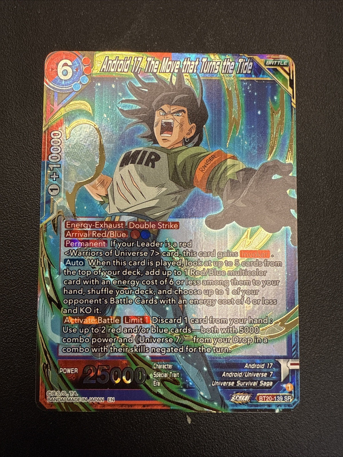 Dragon Ball Super DBS Android 17, The Move That Turns The Tide BT20-139 SR