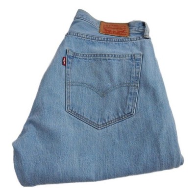 Levi 501 Straight Jeans Regular Blau Taille 36 Bein 30 W36 L30 Button Fly (Q4717)