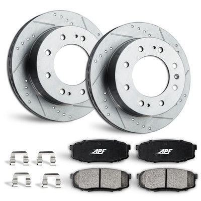 For Chevrolet Suburban 2500 (00-13) Rear Brake Kit Rotors+Pads