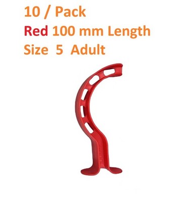 Berman Airway Size 5 LG Red 76 - 100mm Length AIRWAYS Smooth Oral Airway ISO 10