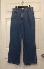 Levi s Premium Sta-Prest Flare Jeans Tapwater 30x32 Pre-Owned Excellent Denim