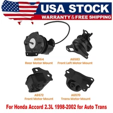 4PCS Engine Mount & Auto Trans Mount Set Fits For Honda Accord 2.3L 1998-2002