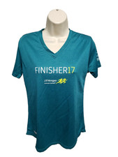 2017 JP Morgan Corporate Challenge Finisher Womens Medium Green Jersey