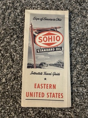 1950s Standard Oil Of Ohio SOHIO Road Map: Eastern US USED