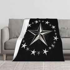 Durable Soft  Warm Flannel Blanket - Cozy Starry Design for Sofa Travel Bed