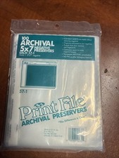 New PRINT FILE Archival 5x7 Negative Preservers 100 Count Each 57-1 Holds 5  x7  