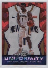2019-20 Contenders Optic Uniformity Red Cracked Ice Prizm Zion Williamson #5 0ls