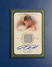 2008 Upper Deck Masterpieces Roy Oswalt Captured on Canvas Patch Auto Astros
