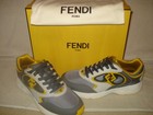 100% AUTHENTIC NEW MEN FENDI FORWARD LOW TOP YELLOW SNEAKER UK 10/US 11 — photo 4