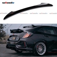 Fits 2017-2021 Honda Civic Hatchback Gloss Black Highkick Duckbill Trunk Spoiler