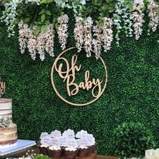 Oh Baby Sign for Backdrop Boy Girl Gender Reveal Birthday Shower Decor