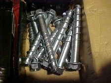 Qty 10 Power Pro Screw-Bolt+ 1/2" x 4" Concrete Anchor, FREE SHIPPING