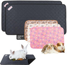 Bunny Cage Mats, 5 Pcs, Fit Midwest, Absorbs Moisture Odors, Soft Guinea Pig B