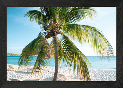 Caribbean Beach Bliss 1 gerahmtes Wandbild Poster Leinwanddruck Bild