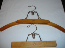 2 VINTAGE SETWELL WOOD CLOTHES HANGERS,PANTS AND PANTS/JACKETS