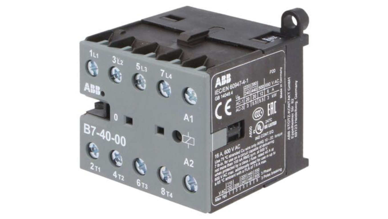 B7-40-00-01 contactors 4-pin, NO x4, 24VAC, 7A, for panel, for DIN rail,  /T2UK