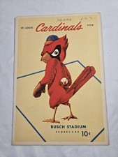 Vintage St Louis Cardinals Score Card July 12 1956 Busch Stadium Cards Vs New...